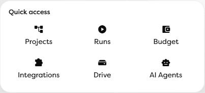 Quick access shortcuts for the main Builders resources