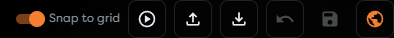 The Designer controls for runs, import, export, rollback, save, and publication