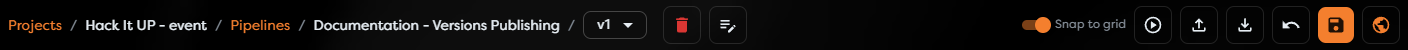 The Designer toolbar with Rollback and Save enabled for pending changes